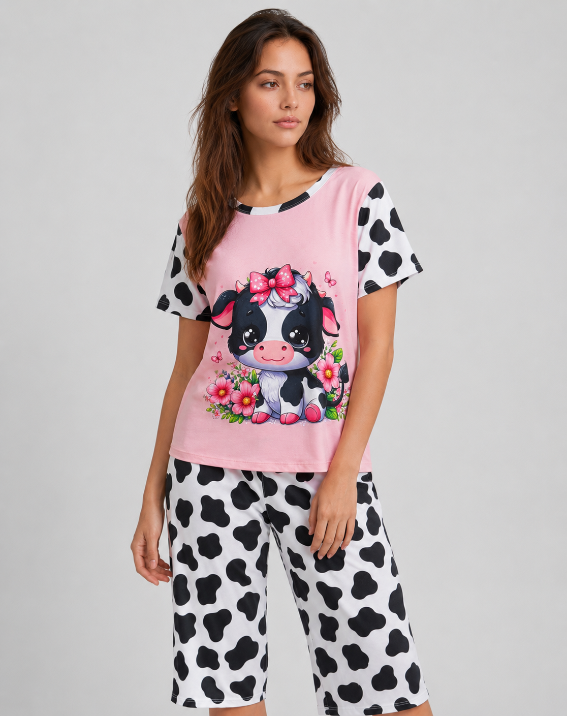 Pijama Manga Corta | Capri | Vaquita tierna