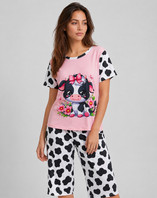 Pijama Manga Corta | Capri | Vaquita tierna