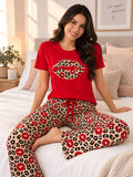 Labios Leopardo Rojo